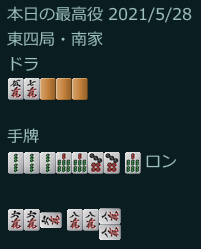 自力と敵失で倍満