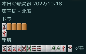 三元牌を贅沢に使った七対子