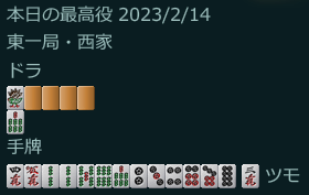 一発ツモで倍満