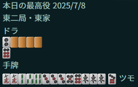 リーチ一発ツモダブ東表三裏一