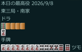 メンピン一発ツモイーペーコー裏裏赤